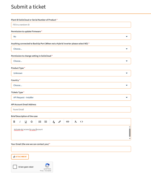 Solis API Request
